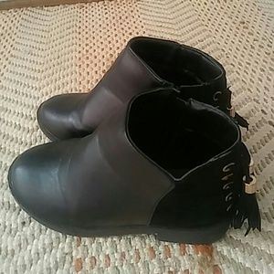 Black booties Size 11